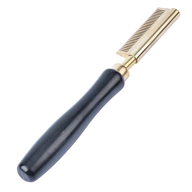 Plancha de pelo, peine de presión de 500 grados, latón